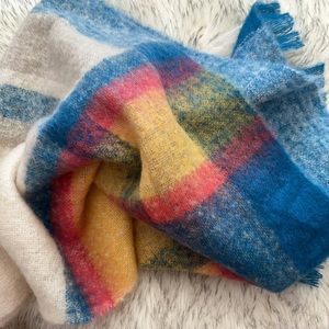 American Eagle Outfitters Multi Colored Oversized Mohair Wrap Scarf
